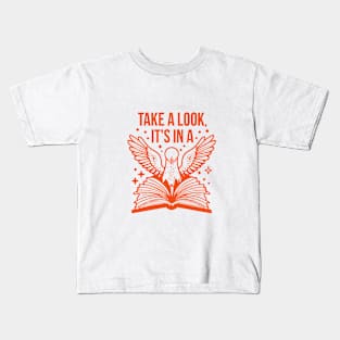 Take a Look, it's In a Book Kids T-Shirt